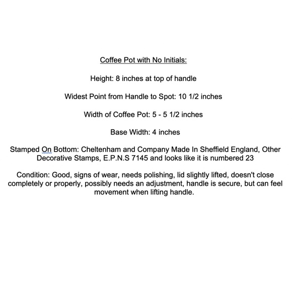 CHELTENHAM AND COMPANY TEA & COFFEE SERVICE - Picture 13 of 16